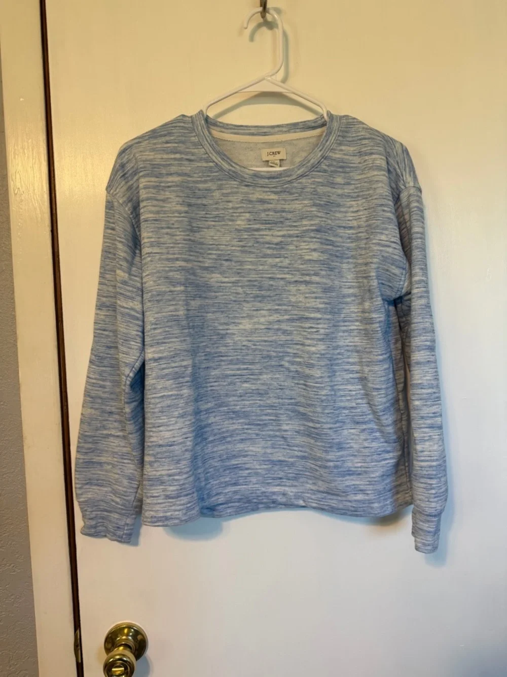 J. Crew Heathered Sky Blue Crewneck Sweater